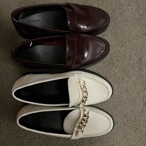 Old Navy Loafers- White and Maroon